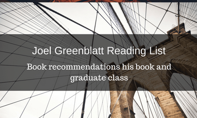 Joel Greenblatt Reading List