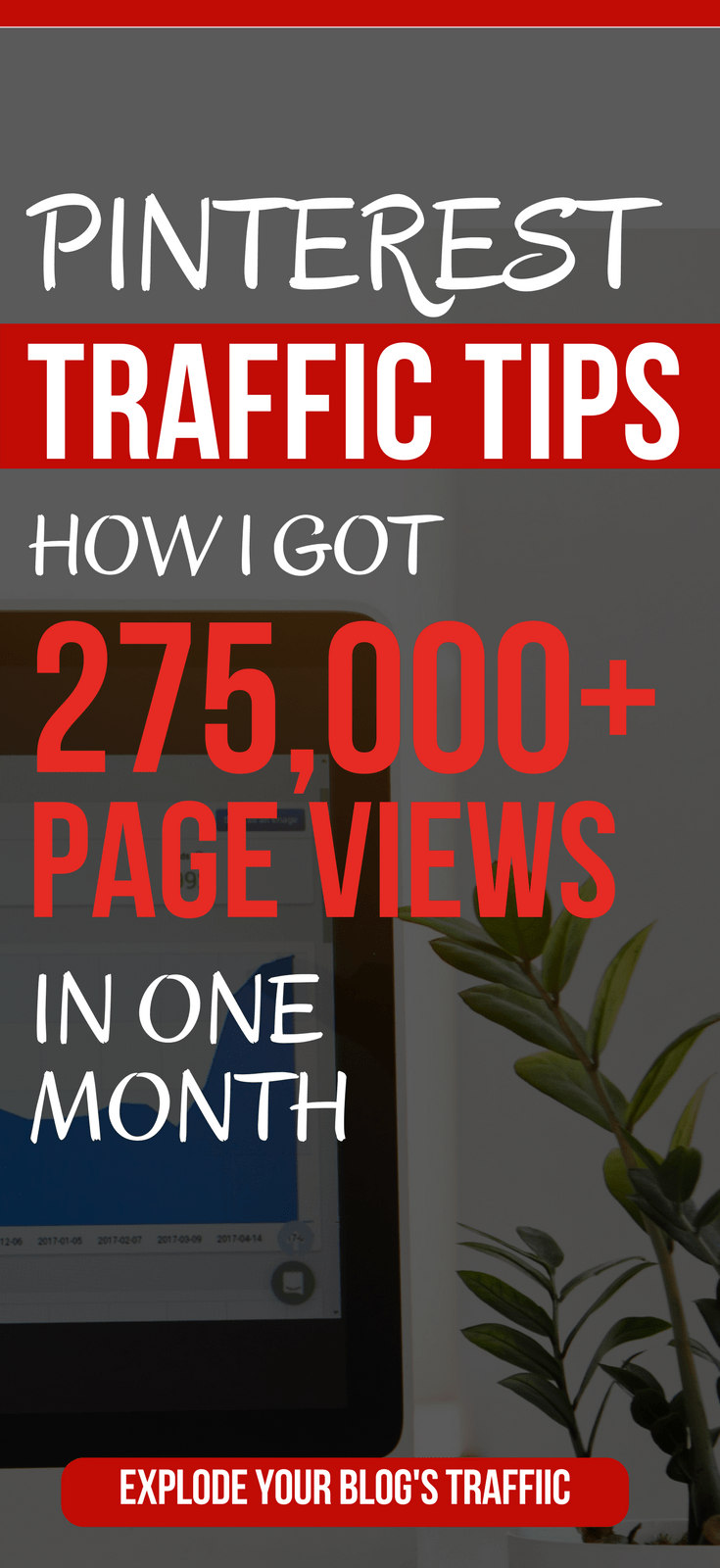 Pinterest Traffic Tips: How I Got Over 275,00 Page Views From Pinterest In One Month
Want more traffic? Check out these proven Pinterest traffic tips which helped my personal finance blog generate over 275,000 page views in one month.
pinterest traffic tips + tricks | blog traffic pinterest | increase traffic to blog | increase traffic to website | grow your blog with pinterest |
#blog #blogging #traffictips