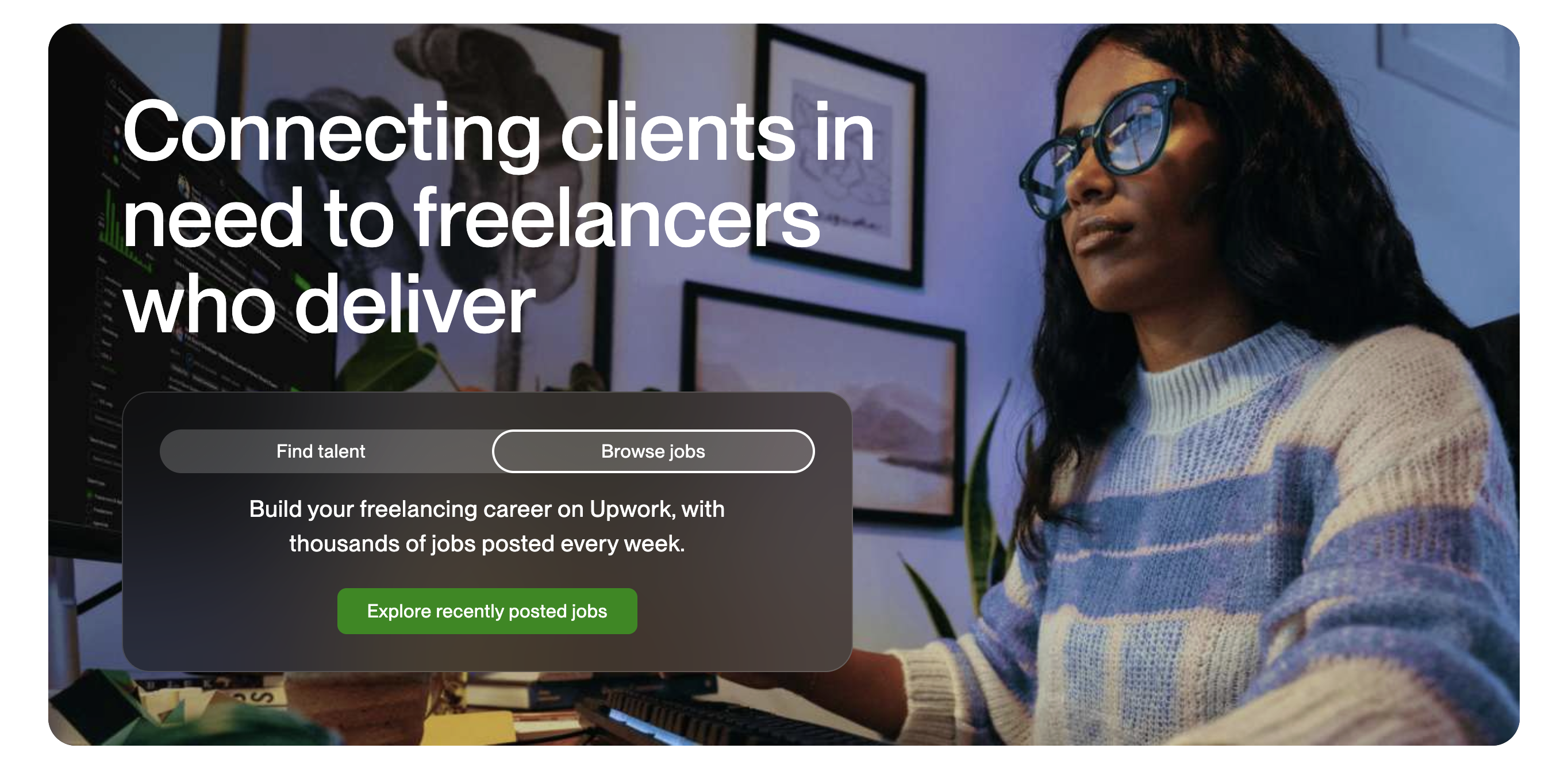 Upwork homepage