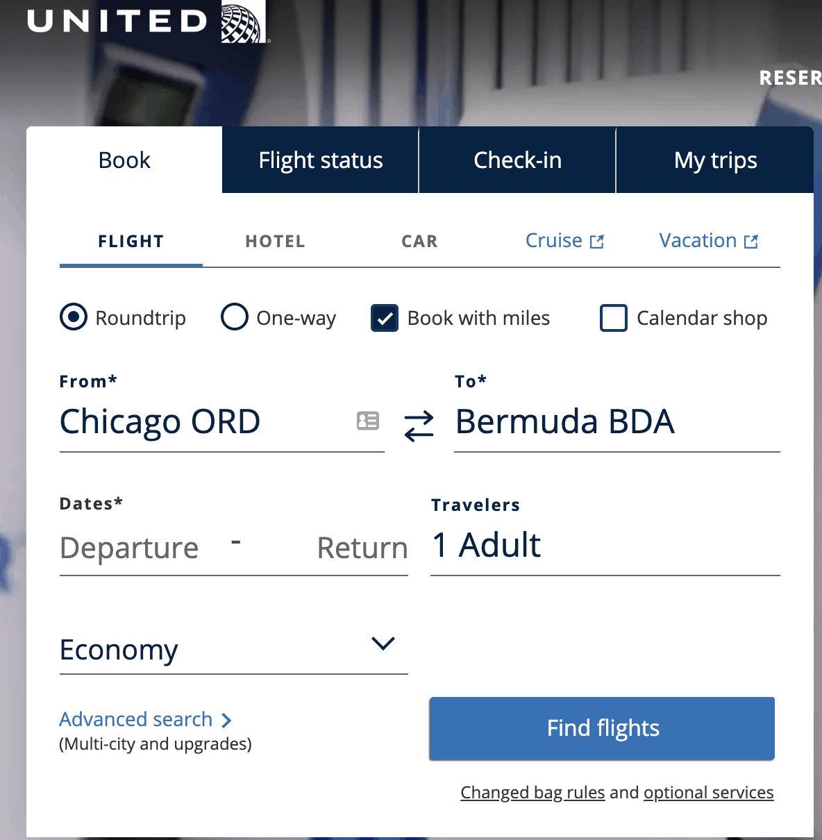 United - Pay With Miles