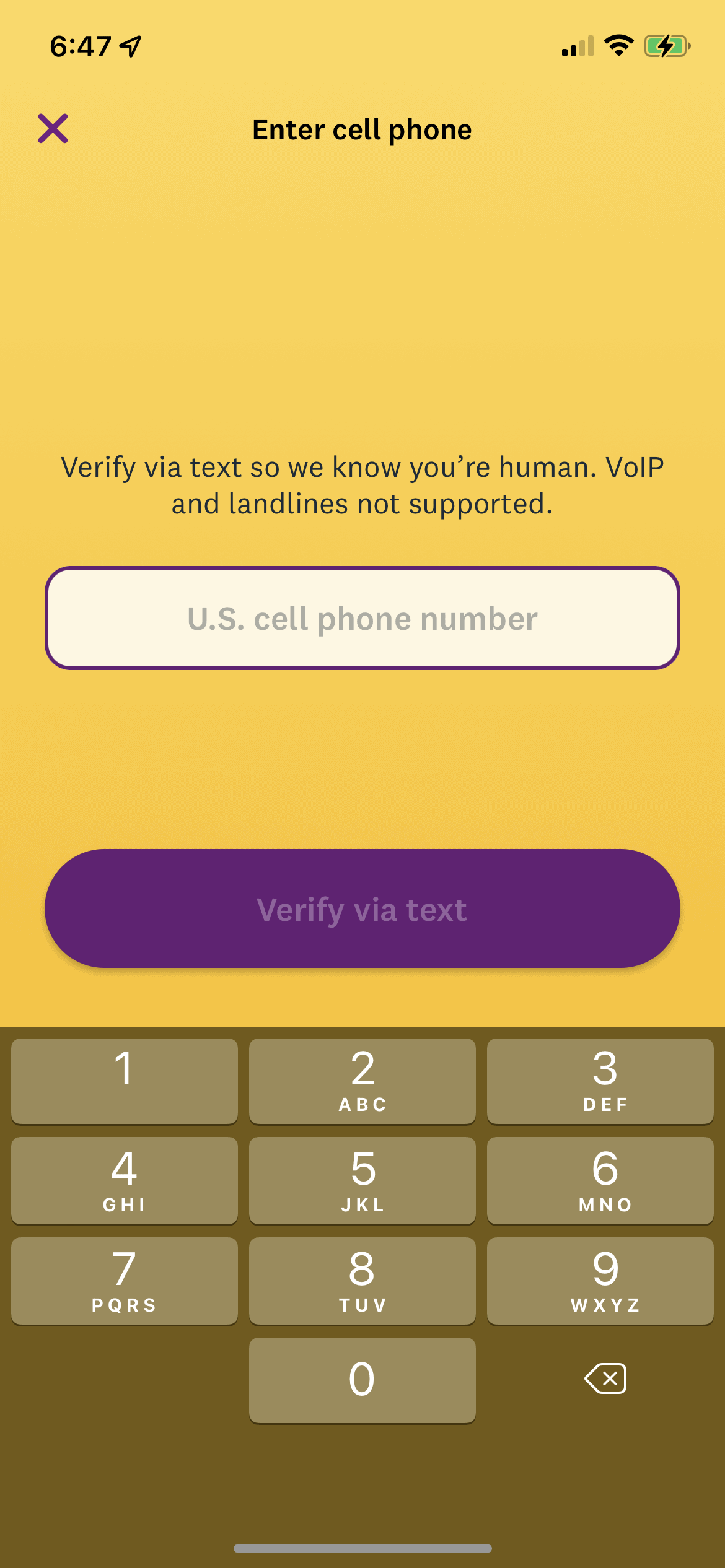 You're required to enter your phone number to cash-out.