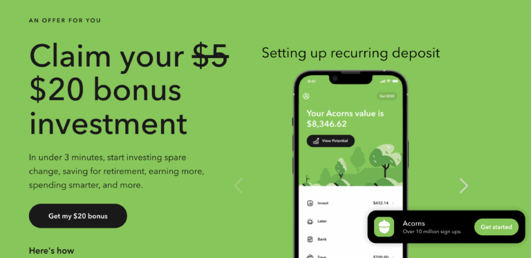 Acorns $20 referral