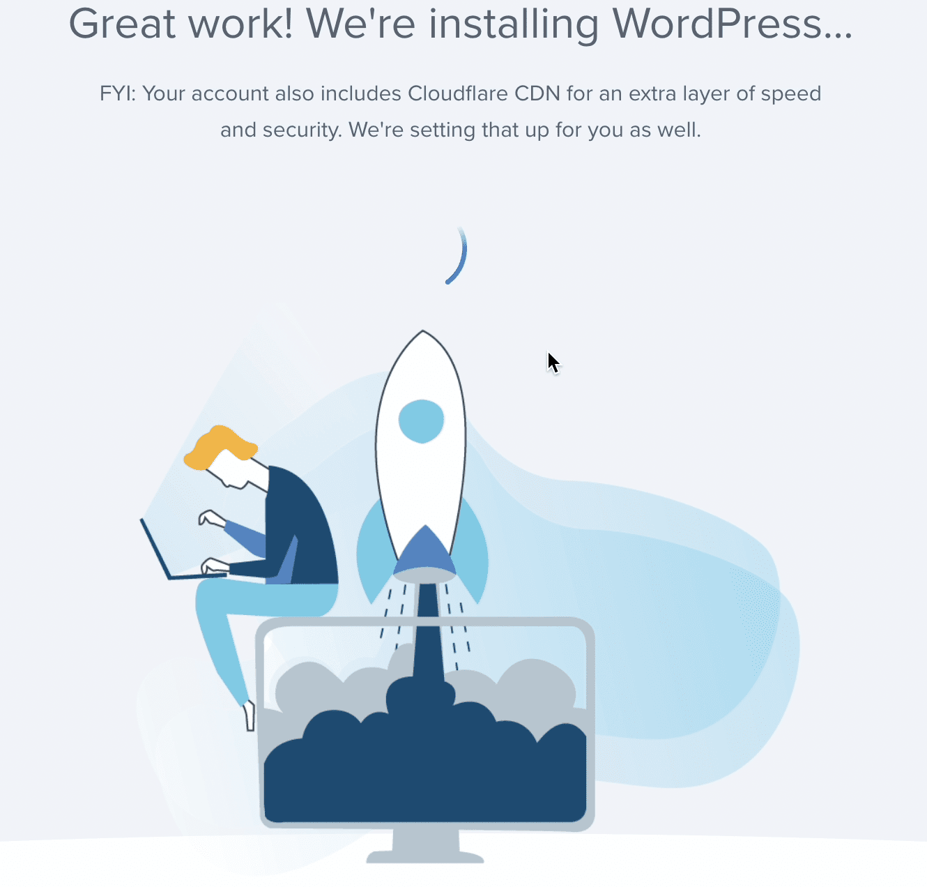 Bluehost installing WordPress