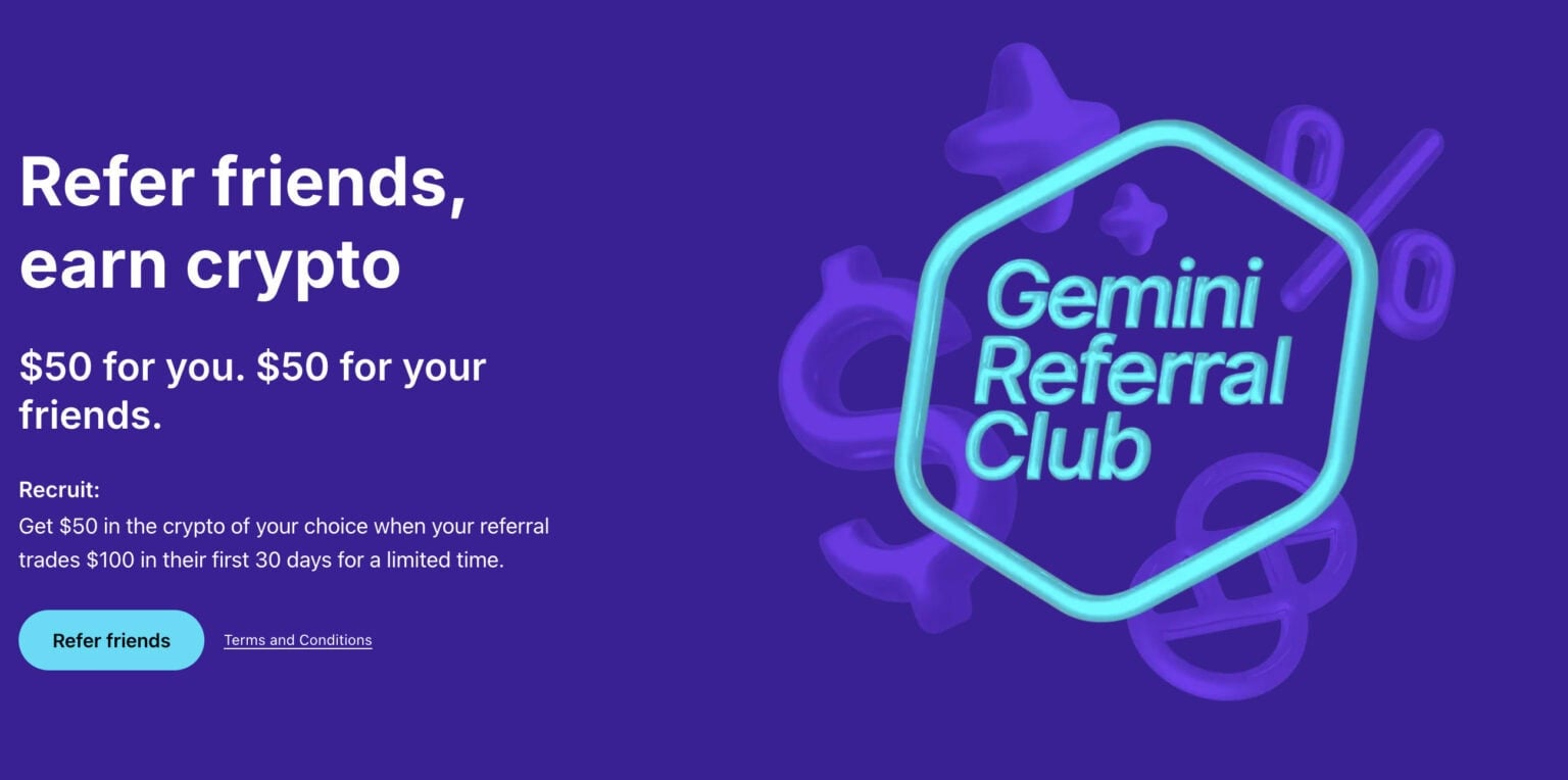 Gemini Promo Code (June 2026): Earn $50 When You Trade $100