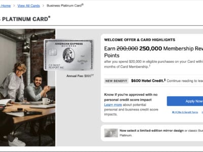 Amex 250K Refresh Welcome Offer Featured Image