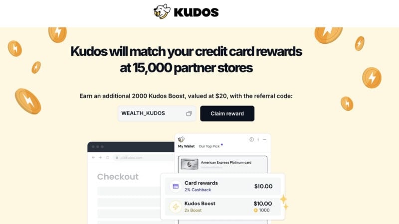 Kudos $20 Referral Code Screenshot