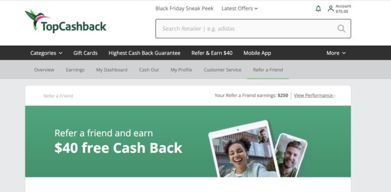 topcashback 40 bonus